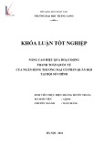 Khóa luận tốt nghiệp: Nâng cao hiệu quả hoạt động thanh toán quốc tế của Ngân hàng thương mại cổ phần Quân đội tại Hội sở chính