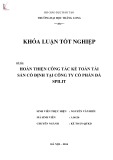 Khóa luận tốt nghiệp: Hoàn thiện công tác kế toán tài sản cố định tại Công ty Cổ phần đá Spilit