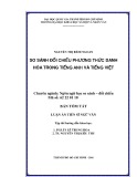 Bản tóm tắt Luận án Tiến sĩ Ngữ văn: So sánh đối chiếu phương thức danh hóa trong tiếng Anh và tiếng Việt