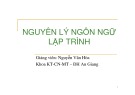 Bài giảng Nguyên lý ngôn ngữ lập trình - Chương 1: Giới thiệu