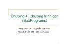 Bài giảng Nguyên lý ngôn ngữ lập trình - Chương 4: Chương trình con (SubPrograms)