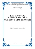 Luận văn Thạc sĩ Toán học: Tính chuẩn tác và tính khai triển của không gian tôpô tích