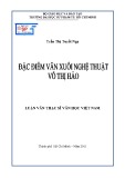 Luận văn Thạc sĩ Văn học Việt Nam: Đặc điểm văn xuôi nghệ thuật Võ Thị Hảo