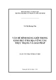 Luận văn Thạc sĩ Địa lý học: Vấn đề bình đẳng giới trong giáo dục ở Bà Rịa - Vũng Tàu thực trạng và giải pháp