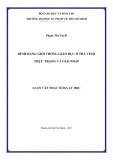 Luận văn Thạc sĩ Địa lý học: Bình đẳng giới trong giáo dục ở Trà Vinh thực trạng và giải pháp