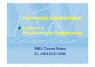 Lecture Software engineering: Lecture 3 - TS. Đào Nam Anh