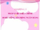 Bài giảng Luật ngân hàng và chứng khoán (Phần 1: Luật ngân hàng): Chương 5 - Nguyễn Từ Nhu