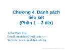 Bài giảng Cấu trúc dữ liệu và giải thuật: Chương 4.1 - Trần Minh Thái (2016)