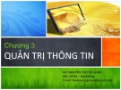 Bài giảng Quản trị hành chính văn phòng: Chương 3 - Nguyễn Thị Tiểu Loan