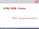 Bài giảng Lập trình ứng dụng mạng - Chương 6: HTML DOM - Forms