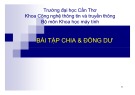 Bài giảng Toán rời rạc: Bài tập chia & đồng dư