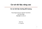 Bài giảng Cơ sở dữ liệu nâng cao - Chương 5: Cơ sở dữ liệu hướng đối tượng