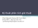 Bài giảng Cấu trúc dữ liệu giải thuật: Kỹ thuật phân tích giải thuật