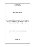 Luận án Tiến sĩ Khoa học chính trị: Chất lượng công tác kiểm tra, giám sát của các Đảng ủy học viện, trường sĩ quan Quân đội Nhân dân Việt Nam hiện nay