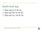 Bài giảng về Ngôn ngữ SQL