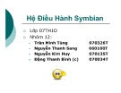 Bài thuyết trình Hệ điều hành Symbian