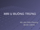 Bài giảng MRI u buồng trứng - BS. Lâm Diễm Phương