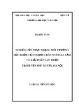 Luận án Tiến sĩ Y học: Nghiên cứu thực trạng môi trường, sức khỏe của người chăn nuôi gia cầm và giải pháp can thiệp tại huyện Phú Xuyên, Hà Nội