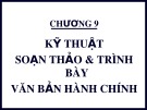 Bài giảng môn học Quản trị văn phòng: Chương 9.1 - TS. Nguyễn Nam Hà