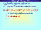 Bài giảng Xác xuất thống kê (Phần 1) - Chương 2: Biến ngẫu nhiên