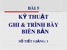 Bài giảng môn học Quản trị văn phòng: Chương 9.5 - TS. Nguyễn Nam Hà