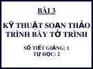 Bài giảng môn học Quản trị văn phòng: Chương 9.3 - TS. Nguyễn Nam Hà