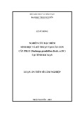 Luận án Tiến sĩ Lâm nghiệp: Nghiên cứu đặc điểm sinh học và kỹ thuật tạo cây con cây phay (Duabanga grandisflora Roxb. ex DC) tại tỉnh Bắc Kạn