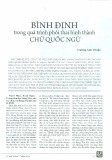 Bình Định trong quá trình phôi thai hình thành chữ Quốc ngữ - Trương Anh Thuận