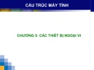 Bài giảng Cấu trúc máy tính - Chương 5: Các thiết bị ngoại vi (2016)