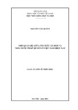 Luận án Tiến sĩ Triết học: Mối quan hệ giữa tổ chức xã hội và nhà nước pháp quyền ở Việt Nam hiện nay