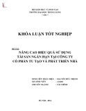 Khóa luận tốt nghiệp: Giải pháp nâng cao hiệu quả sử dụng tài sản ngắn hạn tại Công ty cổ phần Tu tạo Và Phát triển Nhà