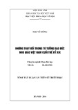 Tóm tắt Luận án Tiến sĩ Triết học: Những thay đổi trong tư tưởng đạo đức Nho giáo Việt Nam cuối thế kỷ XIX