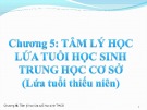 Bài giảng Tâm lý học giáo dục: Chương 5 - GV. Nguyễn Thị Vân