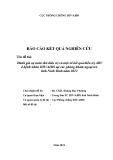 Báo cáo kết quả nghiên cứu: Đánh giá sự tuân thủ điều trị và một số kết quả điều trị ARV ở bệnh nhân HIV/AIDS tại các phòng khám ngoại trú tỉnh Ninh Bình năm 2012