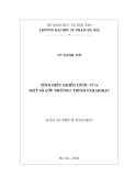 Luận án Tiến sĩ Toán học: Tính điều khiển được của một số lớp phương trình Parabolic