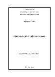 Luận án Tiến sĩ Tâm lý học: Stress ở giáo viên mầm non