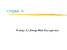 Lecture International finance: An analytical approach (2/e) – Chapter 14: Foreign exchange risk management