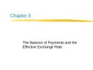 Lecture International finance: An analytical approach (2/e) – Chapter 3: The balance of payments and the effective exchange rate