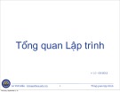 Bài giảng Cơ sở lập trình: Chương 1 - Lê Viết Mẫn