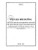 Tài liệu bồi dưỡng Chủ tịch, Phó Chủ tịch Hội đồng nhân dân, Chủ tịch, Phó Chủ tịch Ủy ban nhân dân xã khu vực trung du, miền núi và dân tộc