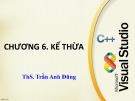 Bài giảng Lập trình hướng đối tượng C: Chương 6 - ThS. Trần Anh Dũng