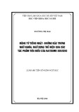 Luận án Tiến sĩ Ngôn ngữ học: Động từ tiếng Nhật - những đặc trưng ngữ nghĩa, ngữ dụng thể hiện qua các tác phẩm tiêu biểu của Natsume Souseki