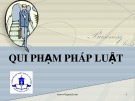 Bài giảng Pháp luật đại cương - Bài 4: Qui phạm pháp luật