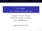 Bài giảng Xử lý ảnh: Bài 9&10 - ThS. Đinh Phú Hùng