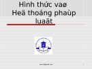 Bài giảng Pháp luật đại cương - Bài 8: Hình thức và Hệ thống pháp luật