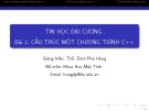 Bài giảng Tin học đại cương: Bài 1 - ThS. Đinh Phú Hùng