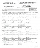 Kỳ thi thử lần I chuẩn bị cho kì thi THPT Quốc gia năm 2016 môn Vật lý - Trường THPT Ngô Quyền