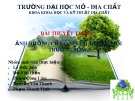 Bài thuyết trình: Ảnh hưởng của ô nhiễm mỏ tới môi trường sống