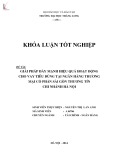 Khóa luận tốt nghiệp Tài chính - Ngân hàng: Giải pháp đẩy mạnh hiệu quả hoạt động cho vay tiêu dùng tại Ngân hàng Thương mại cổ phần Sài Gòn Thương tín - Chi nhánh Hà Nội