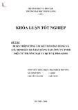 Khóa luận tốt nghiệp Kế toán: Hoàn thiện công tác kế toán bán hàng và xác định kết quả bán hàng tại Công ty TNHH Điện tử Thương mại và Dịch vụ Proaudio